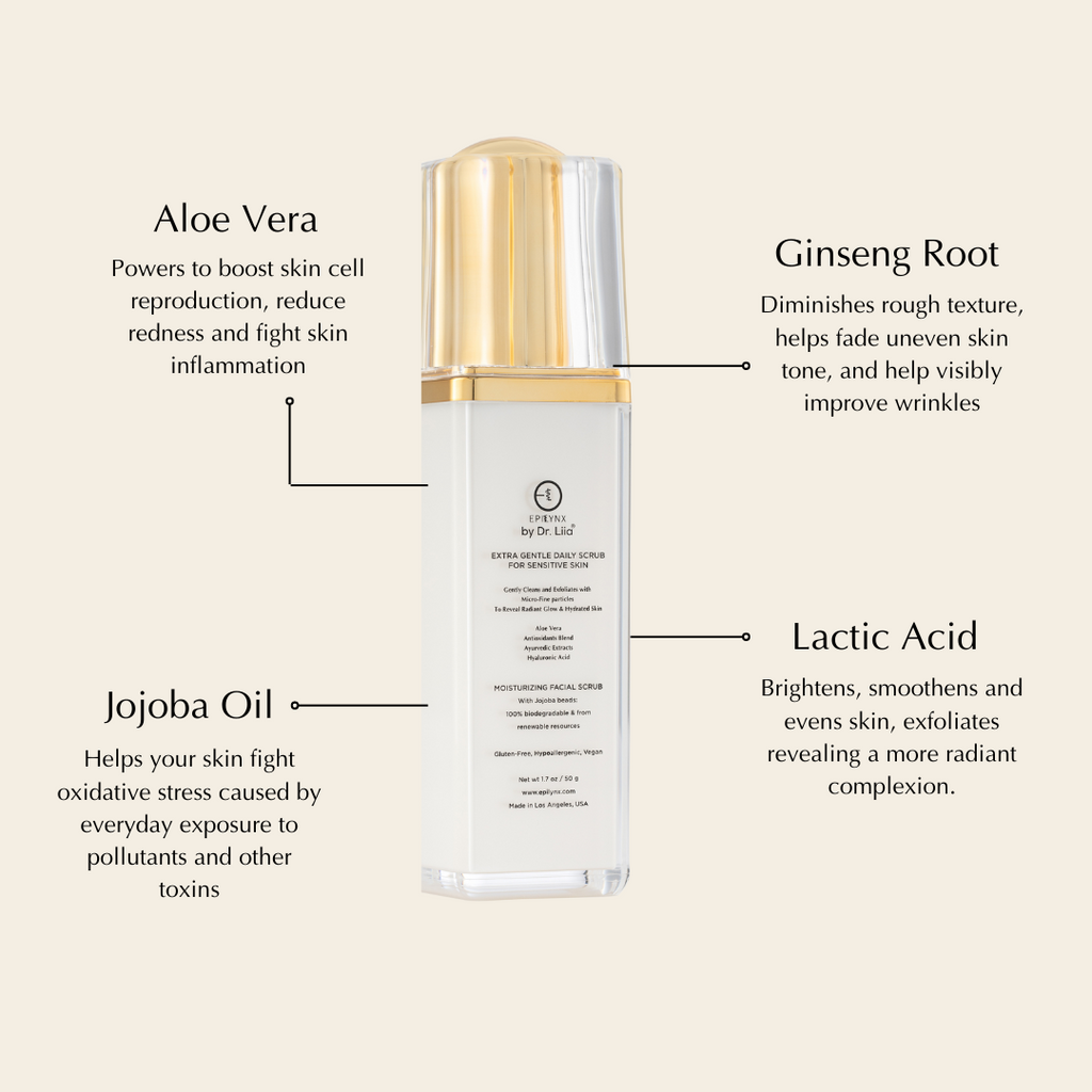 Gentle Exfoliating Face Scrub — Hyaluronic Acid, Aloe Vera & Jojoba